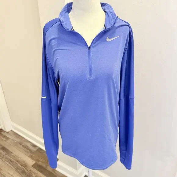 Nike Element TOP HALF ZIP Running LONG SLEEVE SHIRT PULLOVER Medium (A0125) - Picture 1 of 5